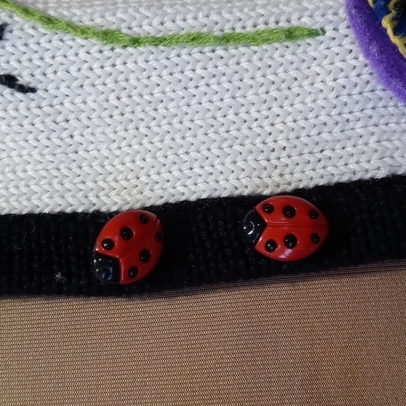 Embroidered jacket medium Christina rotelli. Beautiful ladybugs bees butterflies - Picture 8 of 14